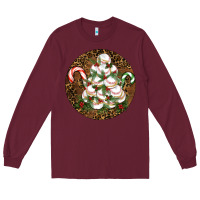 Burgundy Merry Christmas Baseball Long Sleeve Tee - RanaPortraitStore