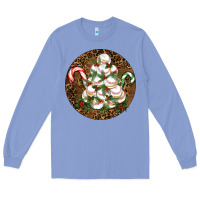 Colony Blue Merry Christmas Baseball Long Sleeve Tee - RanaPortraitStore
