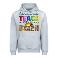 Heather Grey first we teach then we beach Urban Hoodie - Artiststas