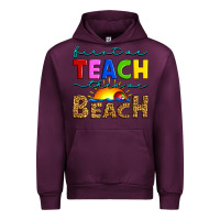 Mauve Wine first we teach then we beach Urban Hoodie - Artiststas