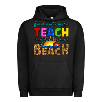 Pigment Black first we teach then we beach Urban Hoodie - Artiststas