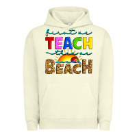 Pigment Pistachio first we teach then we beach Urban Hoodie - Artiststas