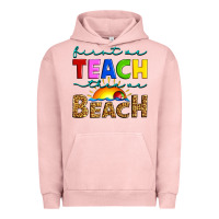 Pigment Salmon first we teach then we beach Urban Hoodie - Artiststas