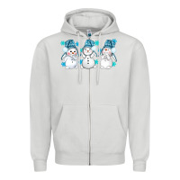 Dove Grey snowman winter bbs Zipper Hoodie - BundleAndBundleShop