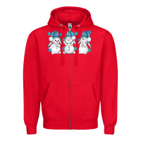 Red snowman winter bbs Zipper Hoodie - BundleAndBundleShop
