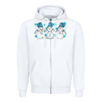 White snowman winter bbs Zipper Hoodie - BundleAndBundleShop