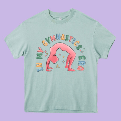 In My Gymnastics Era Shinning Heavy Core Tee Designed By Maliassmallbusiness