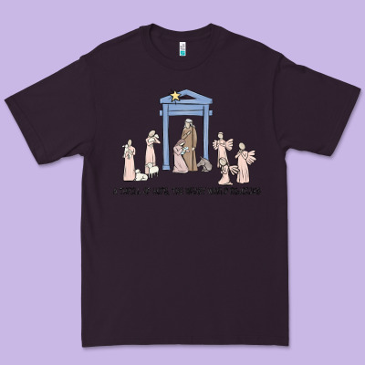 A Thrill Of Hope Nativity Premium Tee Designed By Maliassmallbusiness