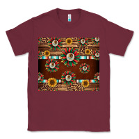 Burgundy seamless mexican sunflower tumbler design Classic Tee - Jasminsmagicworld