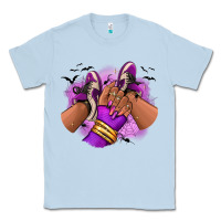 Dusty Blue Halloween afro sneakers Classic Tee - RanaPortraitStore