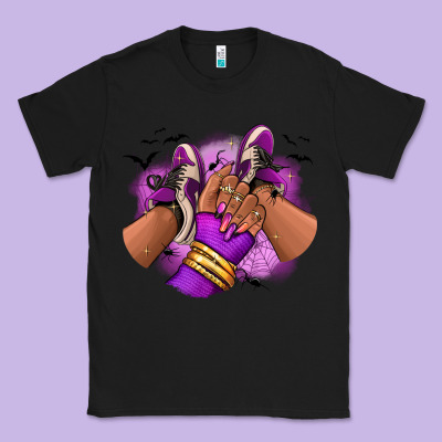 Halloween Afro Sneakers Classic Tee Designed By Ranaportraitstore