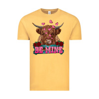 Vintage Mustard be mine highland cow Vintage Tee - RanaPortraitStore