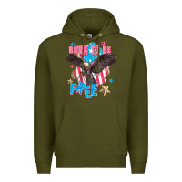 Army Green Born to be free Premium Hoodie - FaDigitalArtStudio