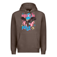 Coffee Born to be free Premium Hoodie - FaDigitalArtStudio