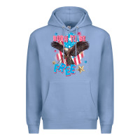 Colony Blue Born to be free Premium Hoodie - FaDigitalArtStudio
