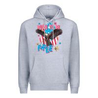 Heather Grey Born to be free Premium Hoodie - FaDigitalArtStudio
