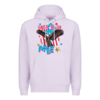 Lilac Born to be free Premium Hoodie - FaDigitalArtStudio
