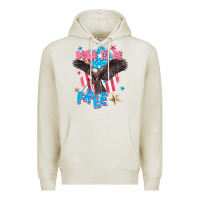 Oatmeal Heather Born to be free Premium Hoodie - FaDigitalArtStudio