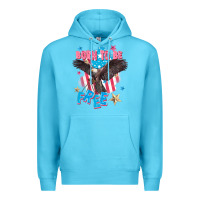 Ocean Blue Born to be free Premium Hoodie - FaDigitalArtStudio