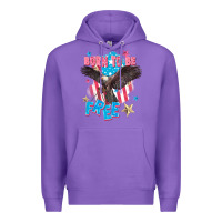Purple Born to be free Premium Hoodie - FaDigitalArtStudio