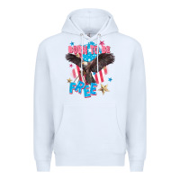 White Born to be free Premium Hoodie - FaDigitalArtStudio
