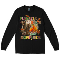 Black Flannels boots and bonfires Long Sleeve Tee - NancyCooperArtShop