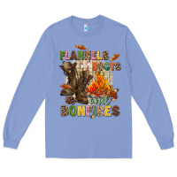Colony Blue Flannels boots and bonfires Long Sleeve Tee - NancyCooperArtShop