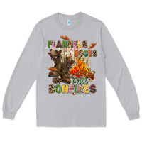 Moon Dust Flannels boots and bonfires Long Sleeve Tee - NancyCooperArtShop