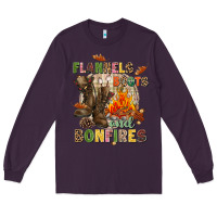 Plum Flannels boots and bonfires Long Sleeve Tee - NancyCooperArtShop