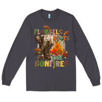 Smoke Flannels boots and bonfires Long Sleeve Tee - NancyCooperArtShop