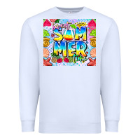 White Sweet Summer Time Premium Sweatshirt - CowhideDigitalArt