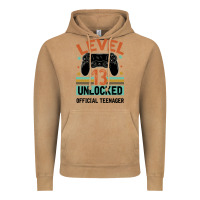 Level 13 Unlocked Official Teenager 13th Birthday Vintage Hoodie | Teevron