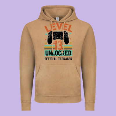 Level 13 Unlocked Official Teenager 13th Birthday Vintage Hoodie Designed By Bettercallsaul
