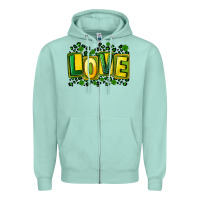 Seafoam St. Patrick's Day love Zipper Hoodie - FaDigitalArtStudio