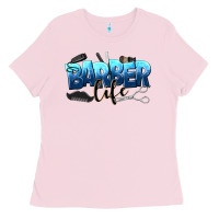 Bubblegum Pink barber life Ladies Tee - NancyCooperArtShop