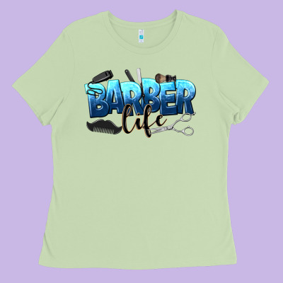Barber Life Ladies Tee Designed By Nancycooperartshop