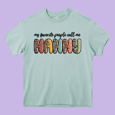 My Favorite People Call Me Nanny Heavy Core Tee Designed By Maliassmallbusiness