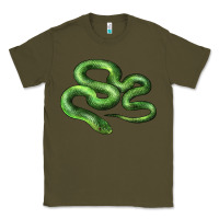 Army Green boomslang snake Classic Tee - LillyAllenDesigns