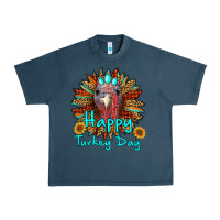 Midnight Navy happy turkey day sunflower Urban Heavy Tee - RanaPortraitStore