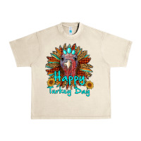 Happy Turkey Day Sunflower Urban Heavy Tee | Teevron