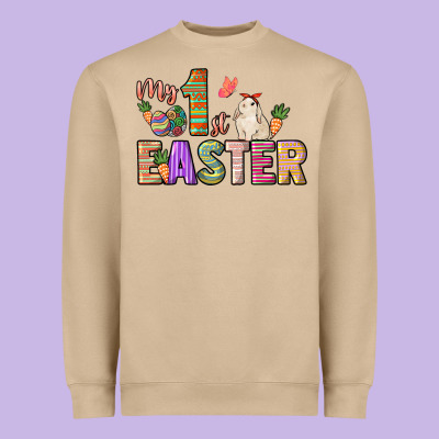 My 1st Easter Day Heavyweight Sweatshirt Designed By Howdyjamesfarm