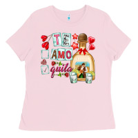 Bubblegum Pink te amo te quila Ladies Tee - NancyCooperArtShop