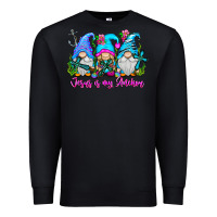 Black Jesus Is My Anchor Premium Sweatshirt - CowhideDigitalArt