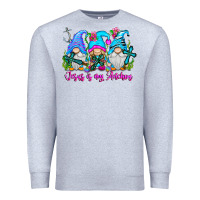 Heather Grey Jesus Is My Anchor Premium Sweatshirt - CowhideDigitalArt
