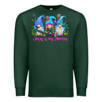 Sports Green Jesus Is My Anchor Premium Sweatshirt - CowhideDigitalArt