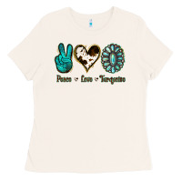 Bone Peace Love Turquoise Ladies Tee - Jasminsmagicworld
