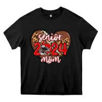 Black senior 2024 mom football Heavy Core Tee - MaliasSmallBusiness