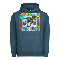 Pigment Midnight Navy papa saurus Urban Hoodie - Artiststas