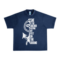 Navy she is the anchor keeping my feet on the ground Urban Heavy Tee - Bettercallsaul
