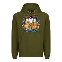 Army Green I'm not drunk i'm patriotic Premium Hoodie - FaDigitalArtStudio